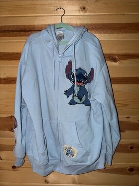 Disney Light Blue Fleece Hoodie with Character Tag